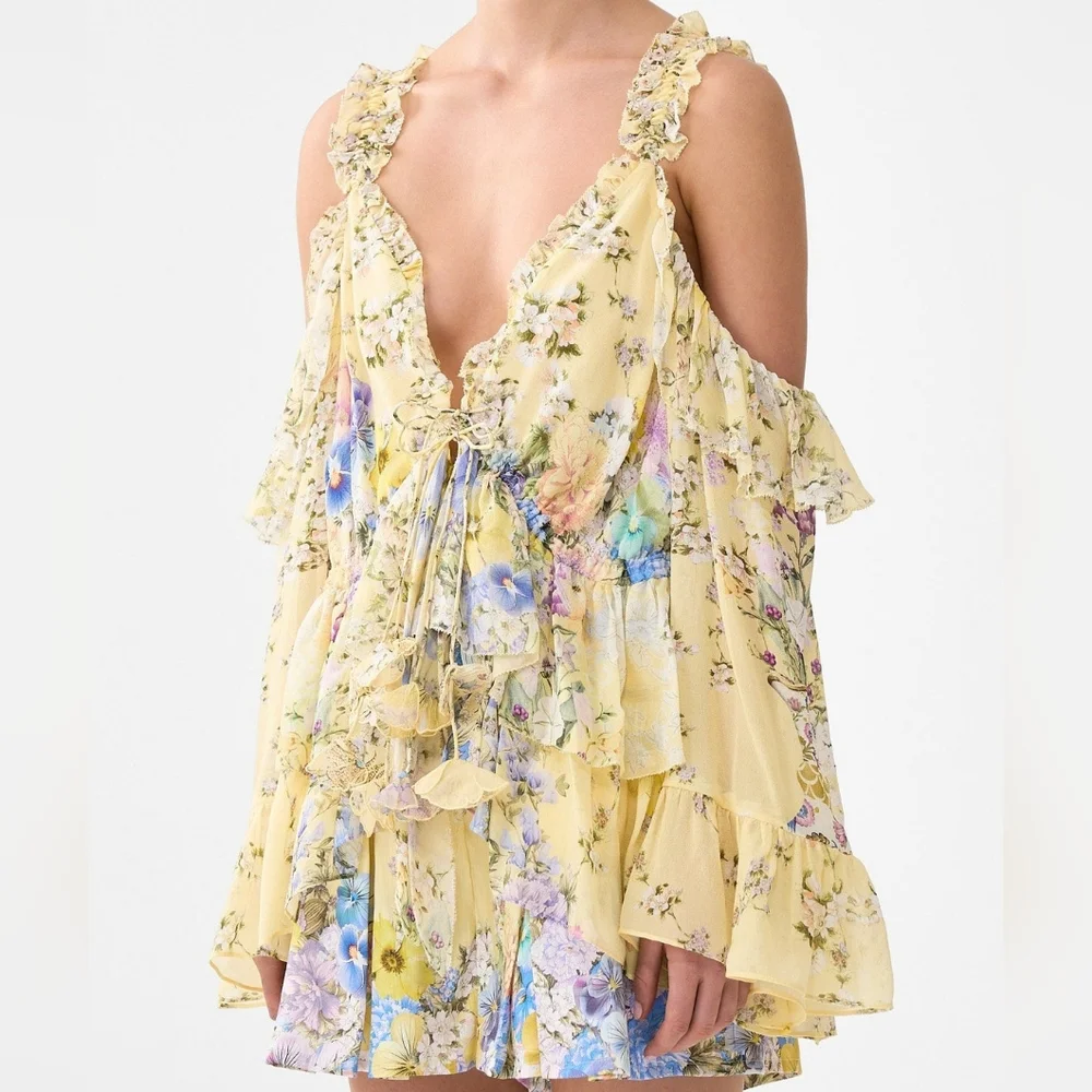 Camilla cold shoulder ruffle top - Picture 2 of 15